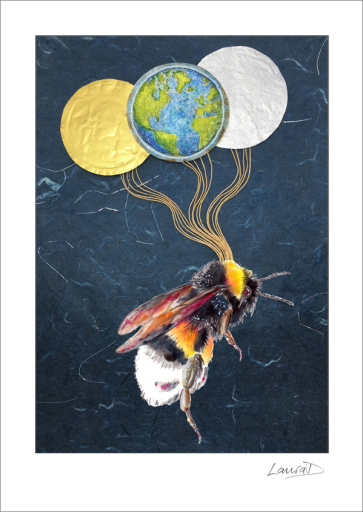 Bumble bee art print